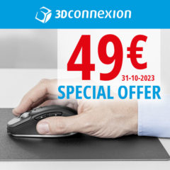 3Dconnexion CadMouse Compact Draadloos. Nu 49 euro